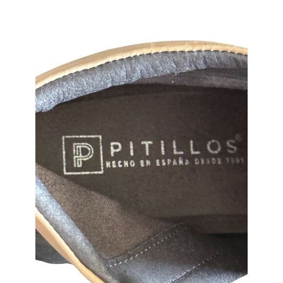 Pitillos Womens Two-Tone Black & Beige Leather Ankle Boots Size 40 Made in Spain - Picture 7 of 8